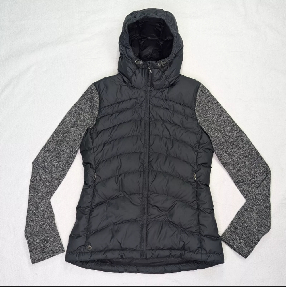 Outdoor Research Plaza Hoody Full Zip Jacket Womens Size Small Black Duck Down